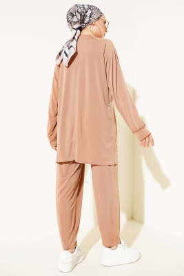 Asimetrik Kesim Sandy Tunik İkili Takım Camel - 500-700 TL Ürünler