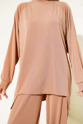 Asimetrik Kesim Sandy Tunik İkili Takım Camel - 500-700 TL Ürünler