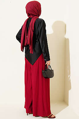 Asimetrik Kesim Saten Tunik Siyah - Tunik