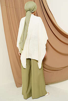 Asimetrik Kesim Triko Panço Bej - Panço