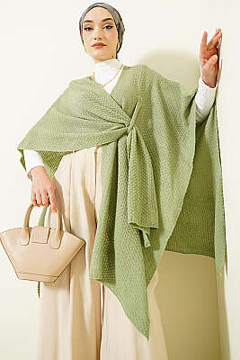 Asimetrik Kesim Triko Panço Çağla Yeşili - SAS