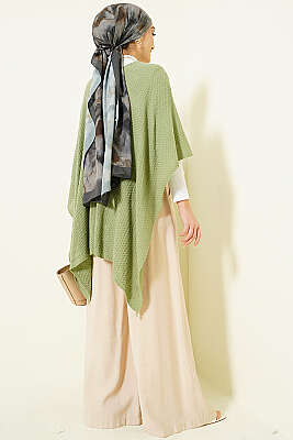 Asimetrik Kesim Triko Panço Çağla Yeşili - Panço