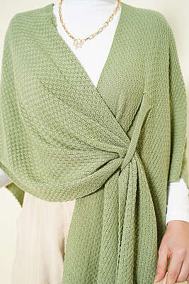 Asimetrik Kesim Triko Panço Çağla Yeşili - Panço