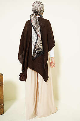 Asimetrik Kesim Triko Panço Kahve - Panço