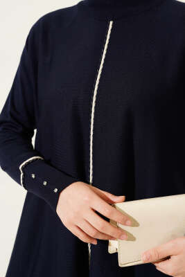 Asimetrik Kesim Uzun Triko Tunik Parlement - Triko Tunik