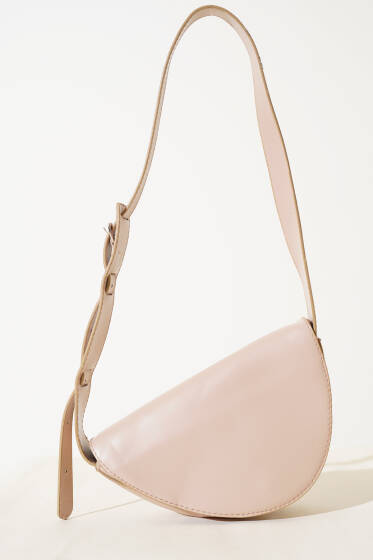 Asimetrik Kol Çantası Bej - Kol Çantası