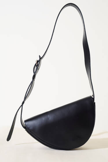 Asimetrik Kol Çantası Siyah - Kol Çantası