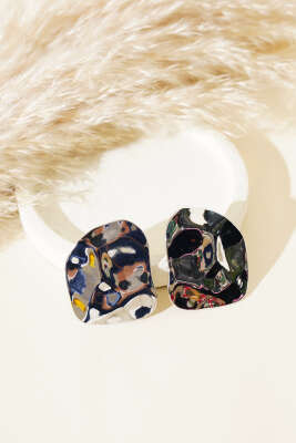 Asimetrik Küpe Gümüş - Yılın Fırsatı