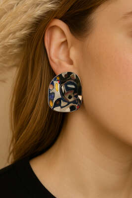 Asimetrik Küpe Gümüş - Yılın Fırsatı