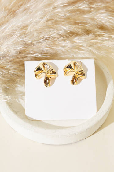 Asimetrik Mini Küpe Gold - Küpe