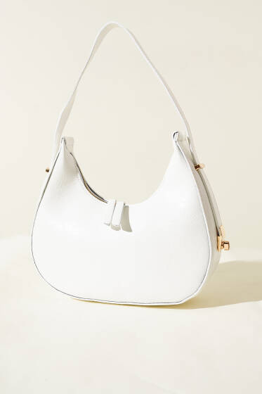 Askılı Çanta Beyaz - Kol Çantası