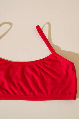 Askılı Petsiz Büstiyer Bordo - Büstiyer/Bralet