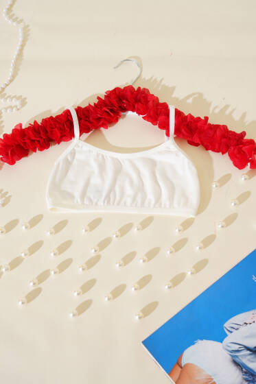 Askılı Petsiz Büstiyer Ekru - İç Giyim