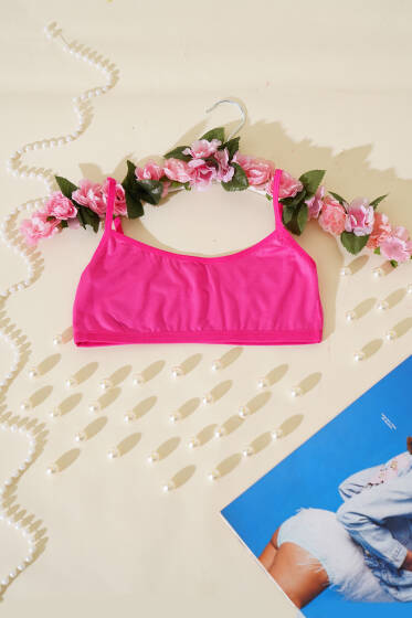 Askılı Petsiz Büstiyer Fuşya - İç Giyim