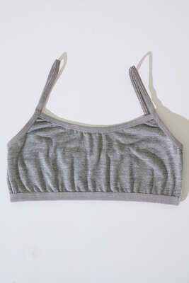 Askılı Petsiz Büstiyer Gri - Büstiyer/Bralet