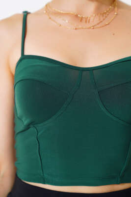 Askılı Sandy Crop Zümrüt - Kadın Giyim Modelleri