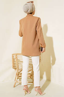 Astarlı Blazer Ceket Camel - Yeni Sezon Kadın Ceket