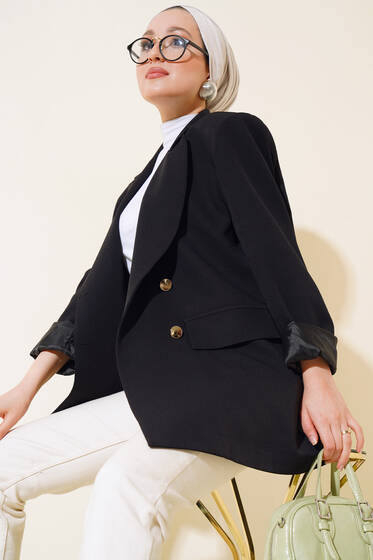 Astarlı Blazer Ceket Siyah - Ceket