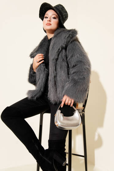 Astarlı Lolita Kürk Füme - Ceket