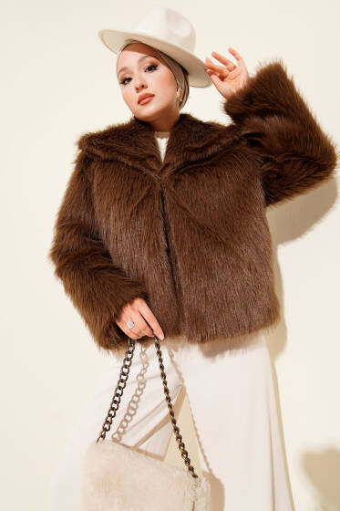 Astarlı Lolita Kürk Kahve - Ceket