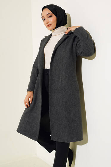 Astarsız Kaşe Kaban Antrasit - Kaban