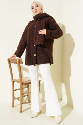 Atkılı Buklet Ceket Kahve - Ceket