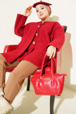 Atkılı Buklet Ceket Kırmızı - SAS