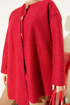 Atkılı Buklet Ceket Kırmızı - Ceket