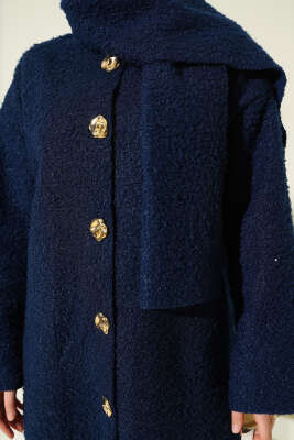 Atkılı Buklet Ceket Lacivert - Ceket