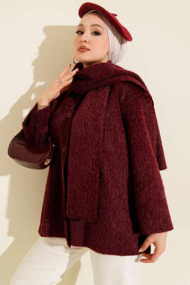 Atkılı Düğmeli Sakallı Ceket Bordo - Günün Seçilenleri