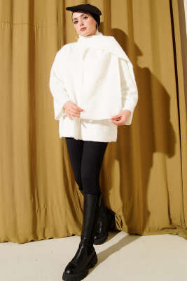 Atkılı Düğmeli Sakallı Ceket Ekru - Günün Seçilenleri