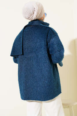 Atkılı Düğmeli Sakallı Ceket Petrol Yeşili - Ceket