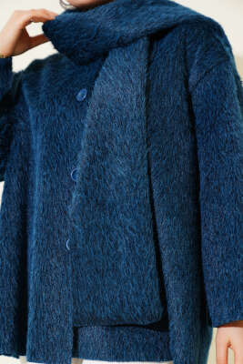 Atkılı Düğmeli Sakallı Ceket Petrol Yeşili - Ceket