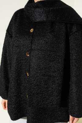 Atkılı Sakallı Ceket Siyah - Ceket