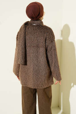 Atkılı Sakallı Ceket Vizon - Ceket