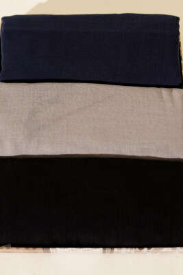 Aya Serisi İnce Pamuk 3'lü Şal Seti Asorti 2 - Düz Şal Seti