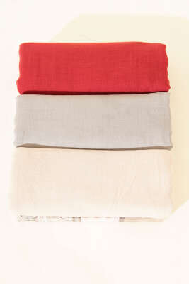 Aya Serisi İnce Pamuk 3'lü Şal Seti Asorti 3 - Düz Şal Seti