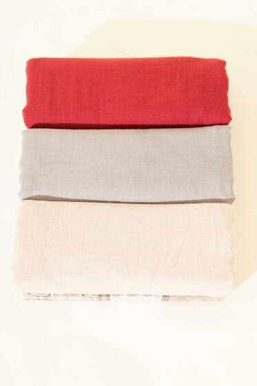 Aya Serisi İnce Pamuk 3'lü Şal Seti Asorti 3 - Düz Şal Seti