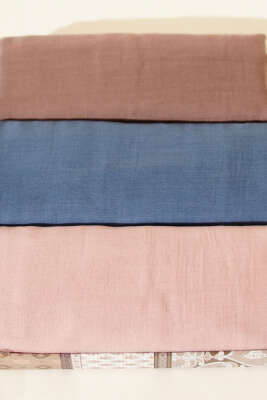 Aya Serisi İnce Pamuk 3'lü Şal Seti Asorti 5 - Düz Şal Seti