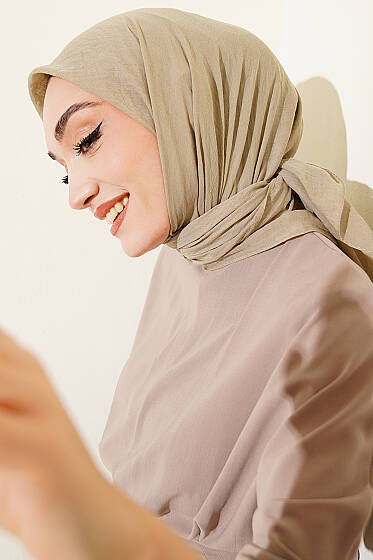 Aya Serisi İnce Pamuk Eşarp Nefti - Başörtüsü