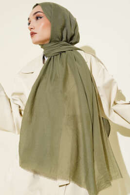 Aya Serisi İnce Pamuk Şal Çağla Yeşili - Başörtüsü