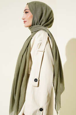 Aya Serisi İnce Pamuk Şal Çağla Yeşili - Başörtüsü
