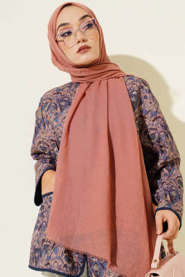 Aya Serisi İnce Pamuk Şal Gül Kurusu 