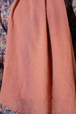 Aya Serisi İnce Pamuk Şal Gül Kurusu - Başörtüsü