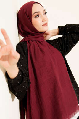 Aya Serisi İnce Pamuk Şal Mürdüm 