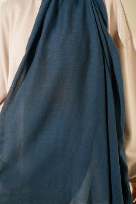 Aya Serisi İnce Pamuk Şal Petrol Yeşili - Başörtüsü