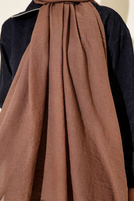 Aya Serisi İnce Pamuk Şal Soft Kahve - Başörtüsü