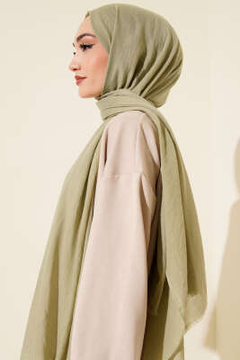 Aya Serisi İnce Pamuk Şal Su Yeşili - Başörtüsü