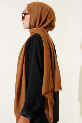 Aya Serisi İnce Pamuk Şal Taba -11 - Başörtüsü