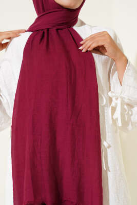 Aya Serisi İnce Pamuk Şal Vişne -62 - Başörtüsü